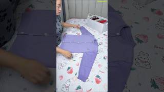 SpaceSaving Clothes Folding Hacks shorts clothstorage fashion foldingclothes [upl. by Atlanta446]