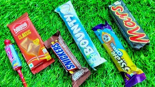 ASMR Chocolate Bar Unpacking amp Candy Mukbang Satisfying Chocolate Challenge Videos [upl. by Rebekkah629]