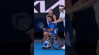 Novak Djokovics CHAOTIC wheelchair shot 😂 [upl. by Kraska]