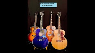 Jumbo Shootout  Round 1 Guild F250E vs Sigma SG200 gibsonguitars sigmaguitars guildguitars [upl. by Issirk]