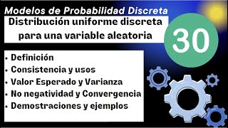 Demostración Distribución Uniforme Discreta  30 Modelos Discretos [upl. by Nebra322]