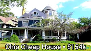 Ohio Cheap old Houses For Sale  154k  5bd  4ba  Craftsmanship  Cheap Homes For Sale In Ohio [upl. by Ajnin]