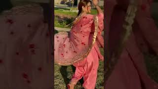 Punjabi pink silk dress lovely gorgeous saree satin womensfashion love nightsatin trending [upl. by Dickinson940]