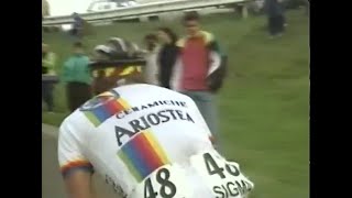 1991 Liege Bastogne Liege with Phil Liggett [upl. by Wing474]