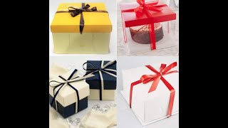 How to Tie a Ribbon on a Cake Box [upl. by Annaihr682]