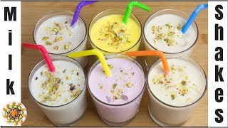 6 MilkShake Recipes without Ice Cream  Easy Milkshakes for Summer  6 Best Milkshake Recipes [upl. by Aisatsana]