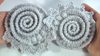 Super Crochet Motif in Freeform TechniqueScrumble looks great Step by Step Video Tutorial [upl. by Niklaus]