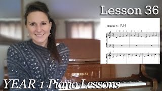 Free Beginner Piano Lessons  36 Finger Gym Hanon 1  Year 1 34 [upl. by Notliw]