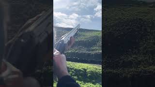 Incomer following by a going away target at Thimbleby Shooting Ground clayshooting browning gun [upl. by Volnak]