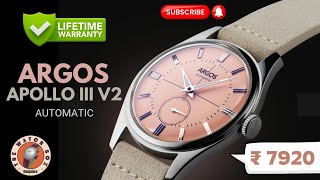 Argos Apollo III V2 Unboxing amp Review  Lume check with DWC Havelock  Best automatic under ₹8000 [upl. by Erdnaet775]