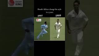 Shoiab akhtar bowling action 🙀 1997to2003 change actionyoutubeshorts shortsfeedcricketlover [upl. by Nosnah]