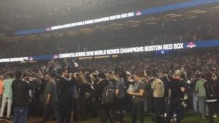 Boston Red Sox 2018 World Series fans at Dodger Stadium chants Alex Coras name [upl. by Elstan]