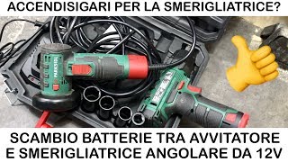 Smerigliatrice angolare PARKSIDE ricaricabile 12V Batterie avvitatore a impulsi Lidl ACCENDISIGARI [upl. by Raual]