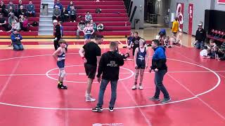 Grant’s 1st Match Casselton Quad Wrestling Tournament [upl. by Salomone504]