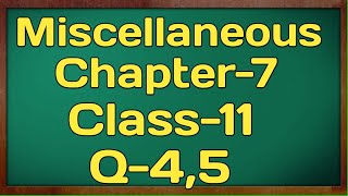 Miscellaneous Exercise Chapter 7 Q4Q5 Permutations and Combinations Class 11 Maths NCERT [upl. by Tabbi453]