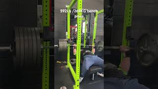 592lb bench press 21 years old 275lb bw motivation strongman bodybuild power triceps [upl. by Ralyt]