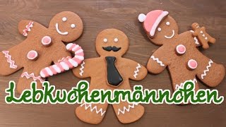 LEBKUCHENMÄNNCHEN BACKEN  Gingerbread Man Rezept Lebkuchenmann Adventskalender 21 [upl. by Eirak]