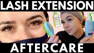 How to Clean Lash Extensions at Home  Sleeping Showering  Products to use with Lash Extensions [upl. by Hannis886]