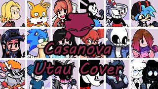 Casanova but Every Turn a Different Character Sings FNF Casanova Everyone Sings It  UTAU Cover [upl. by Windham]