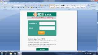 IDBI mobile netbanking [upl. by Kylila836]