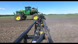 JD Spraying LIBERTY Canola 2020 06 [upl. by Lhadnek]