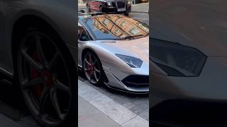 Beautiful Silver Lamborghini Aventador SVJ Roudster Spotted in London September 2024 [upl. by Yolane497]