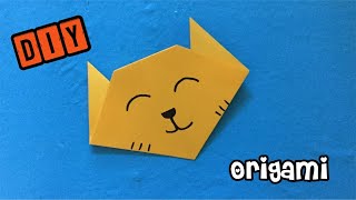 ★ DIY ORIGAMI POES VOUWEN MAKKELIJK ★ Knutselen met papier  Poes vouwen van papier [upl. by Airla267]