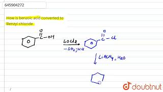 How is benzoic acid converted to Benzyl chloride  12  ALDEHYDES KETONES AND CARBOXYLIC ACIDS [upl. by Cathee371]