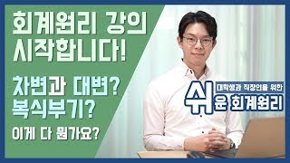 강의 차변과 대변 복식부기의 이해 쉬운회계원리1강 [upl. by Aicargatla]