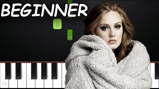 Adele  Million Years Ago  BEGINNER Piano Tutorial  SHEET MUSIC by Asllen [upl. by Will393]