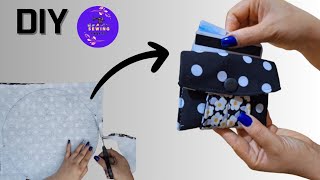 MINI Wallet 👛 Sewing a mini wallet in 5 minutes😇 Gift idea💞 [upl. by Deuno]