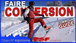 TUTORIEL  COMMENT FAIRE DES CONVERSIONS EN SKI DE RANDO  avec lESF de Montgenèvre [upl. by Blakely685]