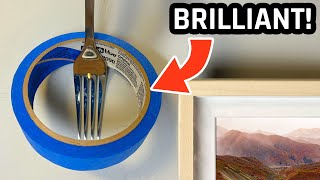 7 CLEVER Picture Hanging Tricks Everyone Should Know [upl. by Arbe894]