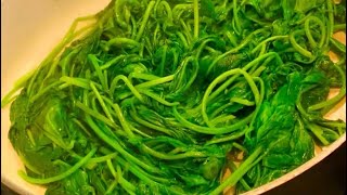 Stir fried water spinach healthy delicious stirfry waterspinach fastcooking simplecooking 空心菜 [upl. by Britton580]