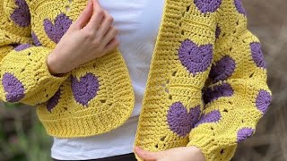 How to crochet a ladies cardigan for beginners cardigan  Latest crochet cardigan pattern [upl. by Sirapal]