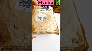 Myntra haul saree under 750 shorts viralvideo youtubeshorts saree [upl. by Enaillil993]