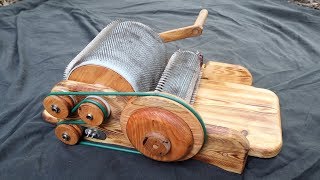 Hand Made Drum Carder As A Present For My Girlfriend [upl. by Emmerie]