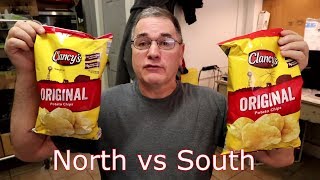 The Potato Chip Mystery  Clancys Potato Chips from Aldi North vs South🍟🍔🍿 [upl. by Frazier]