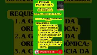 Juiz pode decretar PRISÃO PREVENTIVA Quando cabe [upl. by Araiet997]