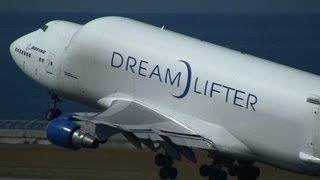 Boeing 7474J6LCF Dreamlifter N718BA Take off at Nagoya [upl. by Georgetta]