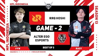 Game  2 RRQ HOSHI vs ALTER EGO ESPORTS  MPL ID S13 [upl. by Firman]