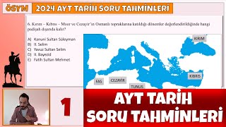 2024 AYT TARİH SORU TAHMİNLERİ 1  ÖSYMAYT TARİH ayt ayttarih ayttarihsorutahminleri aytdeneme [upl. by Doralyn]