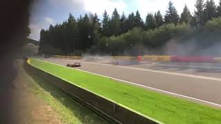 Anthoine Hubert dies after Formula 2 Crash Spa  Francorchamps Close footage August 31 2019 [upl. by Htur]