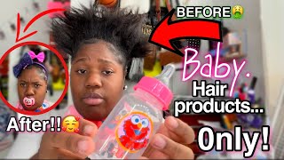 Doing a Slick Bun Only Using Baby Hair Product’s [upl. by Hainahpez]