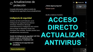 ✅ Acceso directo ➡️ actualizar Windows Defender manualmente 🎯 [upl. by Ociral311]