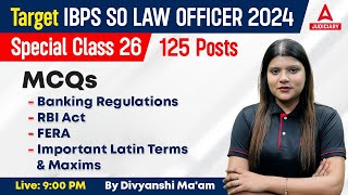 IBPS SO Law Officer 2024  Multiple Choice Questions MCQs  By Divyanshi Maam [upl. by Ladonna]