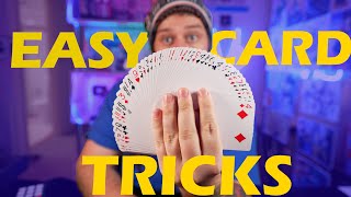 3 EASY CARD TRICKS You Can LEARN In 5 MINUTES part 4  day 114 [upl. by Ahsihat]