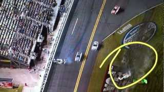 First NASCAR Crash Daytona 500 2012 HD wwwfacebookcomNASCARFEVER [upl. by Marlin468]