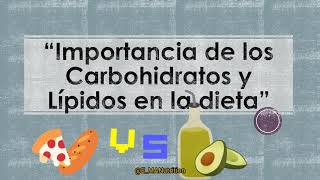 Importancia de los carbohidratos y lípidos [upl. by Constantin481]