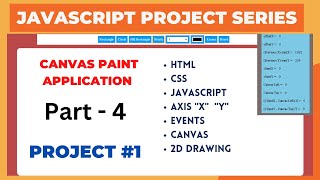 Part4 HTML5 Canvas Paint App using HTML CSS and JavaScript javascript html5 canvas css [upl. by Locklin]